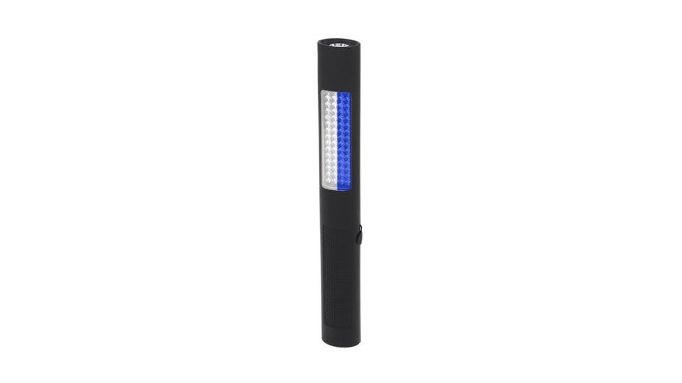 Nightstick Safety Light / Flashlight - Rechargeable,Blue and White light, Black NSR-2078