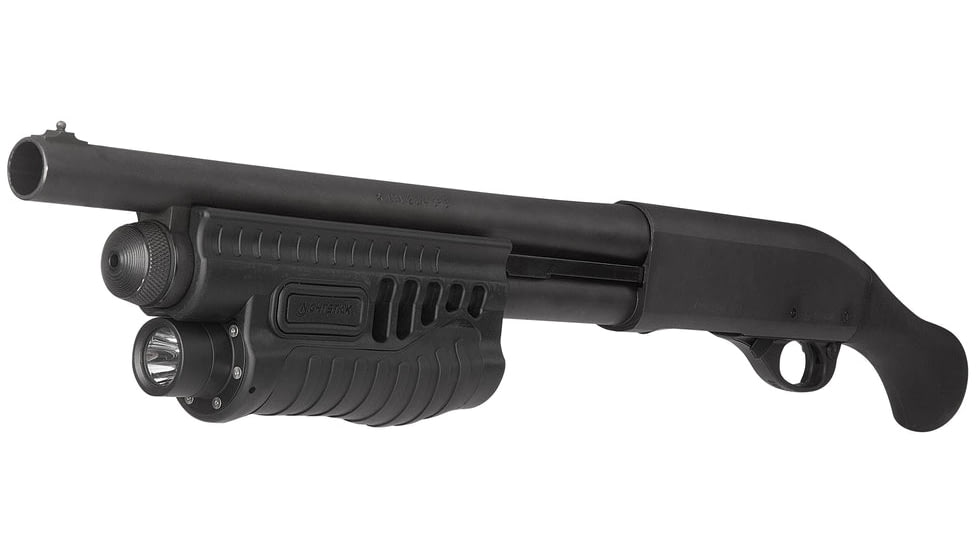 Nightstick Shotgun Forend Light f/ Remington 870/Tac-14 w/ Green Laser, Black, SFL-13GL