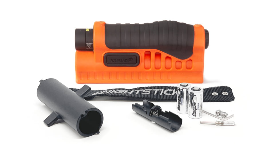 Nightstick Shotgun Forend Light For Remington 870/Tac-14 w/ Green Laser, Less-Lethal Orange, SFL-14GL