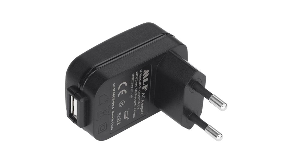 Nightstick USB to AC Adapter - Europe, Black NS-USBAC-EU