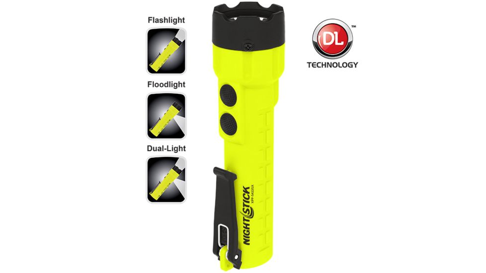 Nightstick X-Series Intrinsically Safe Dual-Light Flashlight, Green / Black, XPP-5422GX