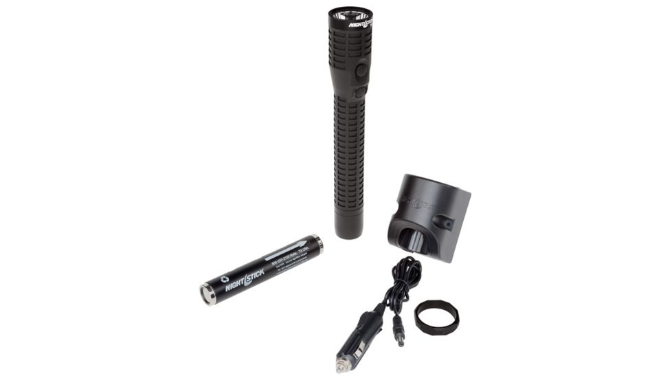 Nightstick Xtreme Lumens Duty Size Dual-Light Rechargeable 650 Lumen Polymer LED Flashlight, DC Charger, Battery, Black NSR-9924XLDC