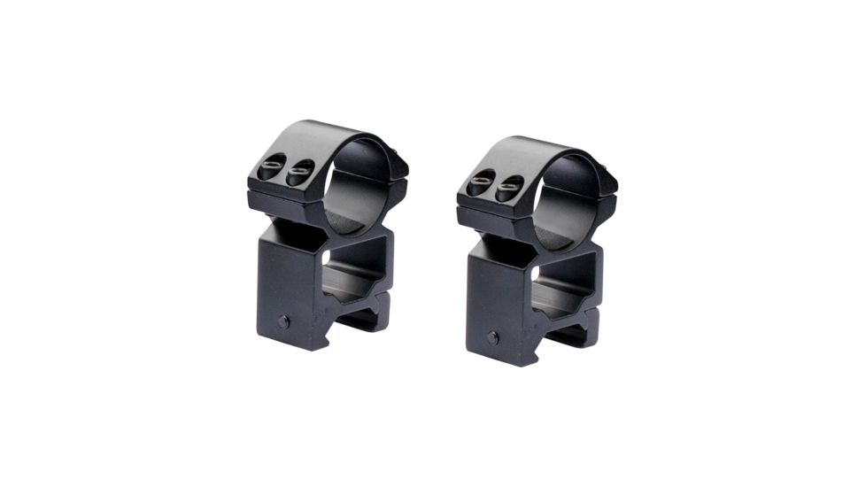 Nikko Stirling 30mm Weaver Rings, Medium, Matte Black, NSMM30WH