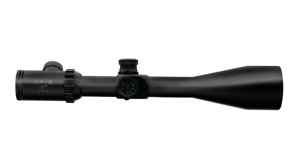 Nikko Stirling C-More Rifle Scope 3-30x56, 1/2 Mil Dot Reticle, Black, NSN N, NSCM33056
