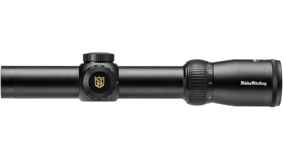 Nikko Stirling Diamond 1-4x24mm Rifle Scope, 30mm Diameter, German #4 Dot Ret, Black, ndsi1424