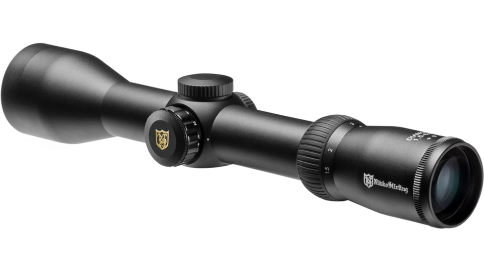 Nikko Stirling Diamond 1.5-6x44mm Rifle Scope, 30mm Tube, Illuminated #4 Dot Reticle, Black, ndsi15644