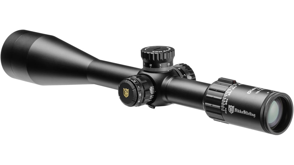 Nikko Stirling Diamond 10-40x56mm Rifle Scope, 30mm Tube, Illuminated Half Mil-Dot Reticle w/Sunshade, Black, ndsi104056lrhmd, EDEMO2