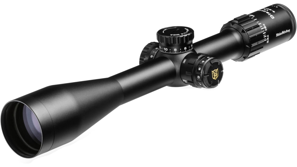 Nikko Stirling Diamond 6-24x50mm, 30mm Tube Rifle Scope, Second Focal Plane, Illuminated Hold Fast Reticle w/Sunshade, Matte Black, NDSI62450LRHF