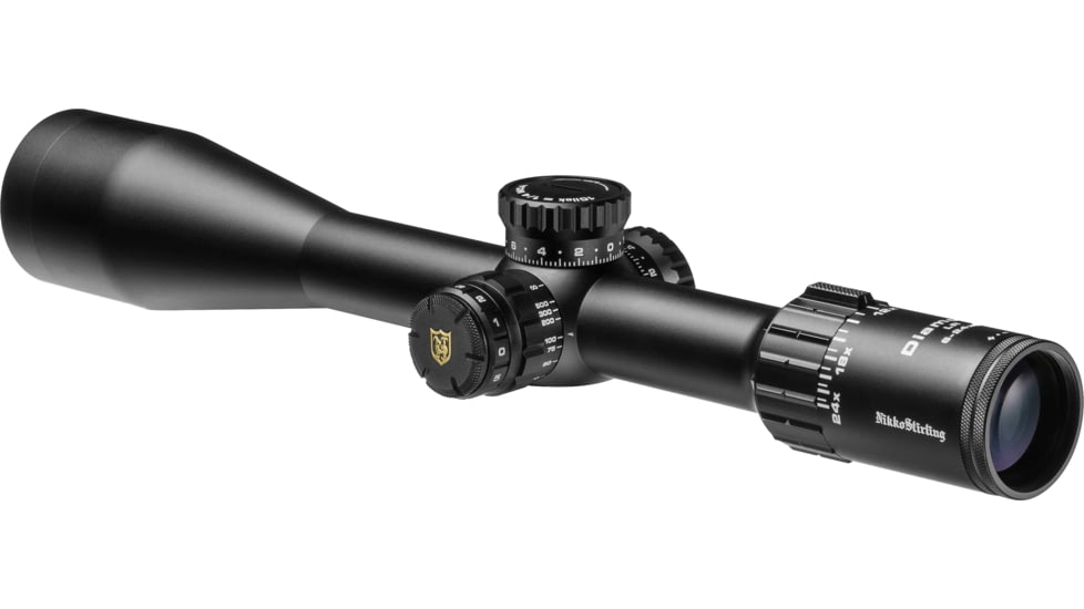 Nikko Stirling Diamond Long Range 6-24x50mm 30mm Tube Rifle Scope, Skeleton HMD Reticle, Matte Black, NDSI62450LRHMD