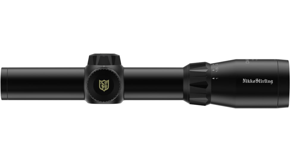 Nikko Stirling Metor 1-4x24mm Rifle Scope, 30mm Tube, Glass Reticle, Black, nsmeg1424
