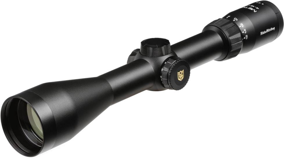Nikko Stirling Metor 4-16x50mm, 30mm Tube Rifle Scope, Glass Reticle, 4 Dot, Matte Black, NSMEG41650