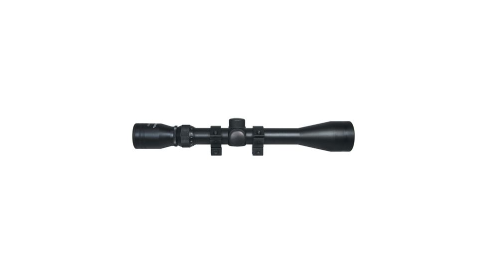 Nikko Stirling Mountmaster Rimfire Rifle Scope 4-12x40mm 4-Plex Reticle Matte Black Finish With 3/8 Inch Rings