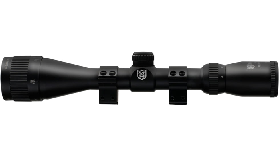 Nikko Stirling Mountmaster 3-9x40 AO Rifle Scope, 1in Tube, HMD Reticle, 1/4 MOA, Black, nmm3940aon