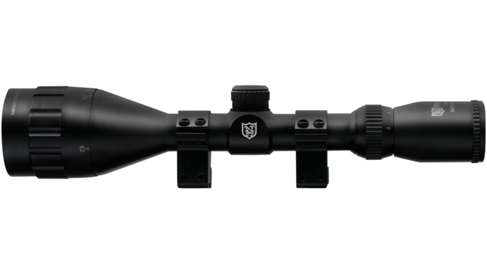 Nikko Stirling Mountmaster 3-9x50 AO Rifle Scope, 1in Tube, HMD Reticle, 1/4 MOA, Black, nmm3950aon