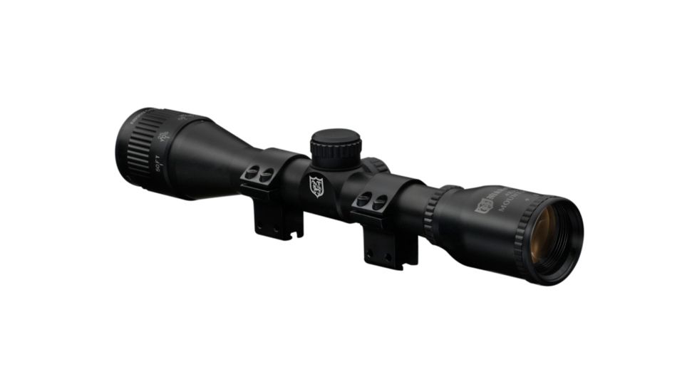 Nikko Stirling Mountmaster AO Rifle Scope, 4x32mm, 1 inch Tube, 1/4 MOA, HMD Reticle, Clam Pack, Black NMM432AOWC