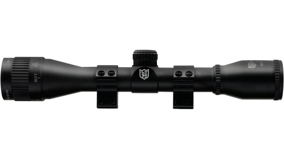 Nikko Stirling Mountmaster AO Rifle Scope, 4x32mm, 1 inch Tube, 1/4 MOA, HMD Reticle, Clam Pack, Black NMM432AOWC