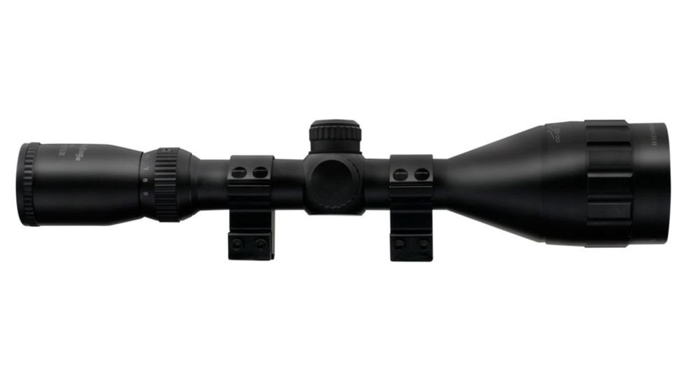 Nikko Stirling Mountmaster Rimfire Rifle Scope 3-9x50mm Adjustable Objective Mil-Dot Reticle Matte Black Finish With 3/8 Inch Rings