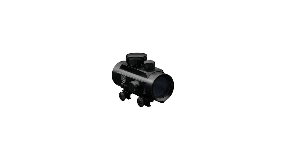 Nikko Stirling NRD40IM38 1x42mm Red Dot Sight w/3/8 Scope Ring Mounts, 4 MOA Dot, Black, nrd40im38