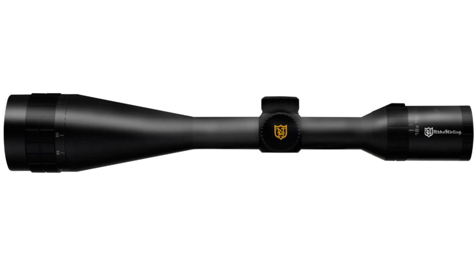 Nikko Stirling Panamax Illuminated 6-18x50 AO Rifle Scope, 1in Tube, HMD Reticle, Wide F.O.V, Black, npgi61850ao
