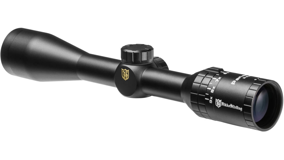 Nikko Stirling Panamax Wide FoV 3-9x40mm Rifle Scopes, 1in Tube, Half Mil-Dot Reticle, Black, npw3940