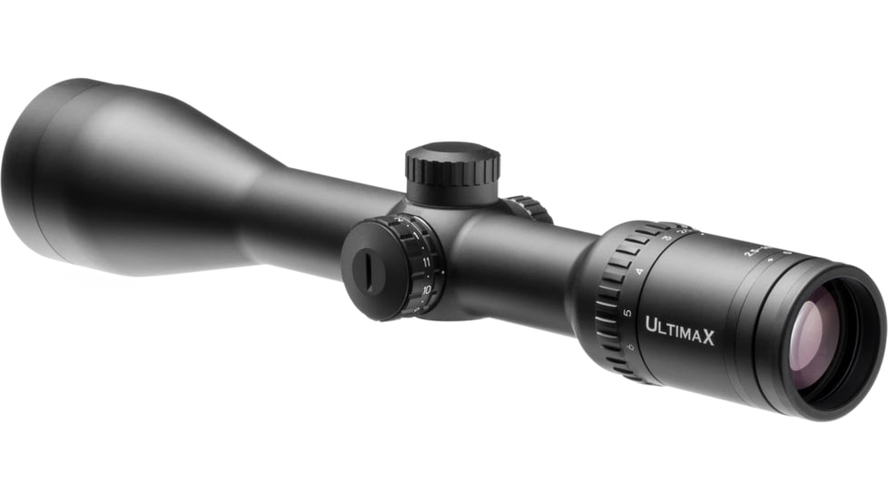 Nikko Stirling Ultimax Illuminated 2.5-10x50mm Rifle Scope, 30mm Tube, Heavy Post, Illuminated 4DOT Reticle, Black, ul21050