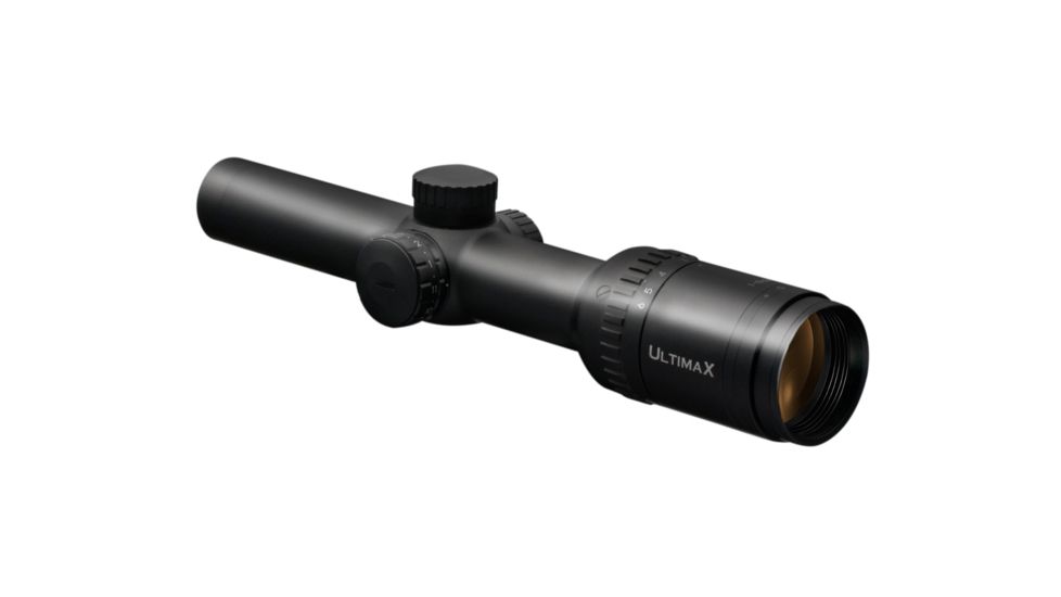 Nikko Stirling Ultimax 1-6x24mm, 30mm Tube Rifle Scope, Heavy Post 4DOT Reticle, Matte Black, UL1624
