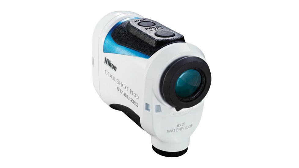 Nikon 6x COOLSHOT PRO STABILIZED 1,200 yard Golf Rangefinder, White 16555