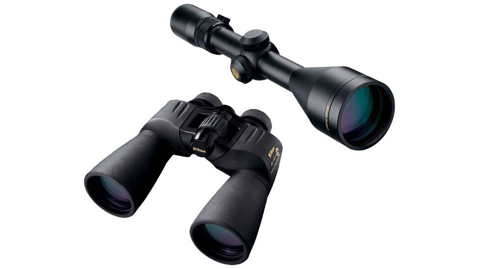 Nikon Prostaff 3-9x50 Matte Rifle Scope and Nikon 10x50 Action Extreme Waterproof Binoculars 7245 KIT