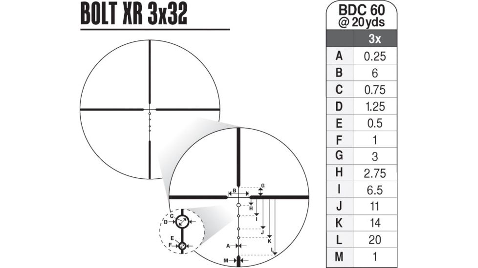Nikon Bolt XR 3x32mm Crossbow Rifle Scope, Matte w/ BDC 60 Reticle, 8461