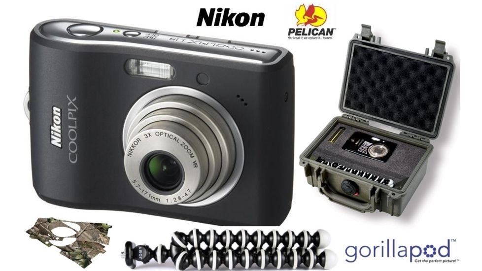 Nikon CoolPix Hunting Camera System - L15 8MP Digital Camera, Gorillapod Tripod & Pelican Case 9449