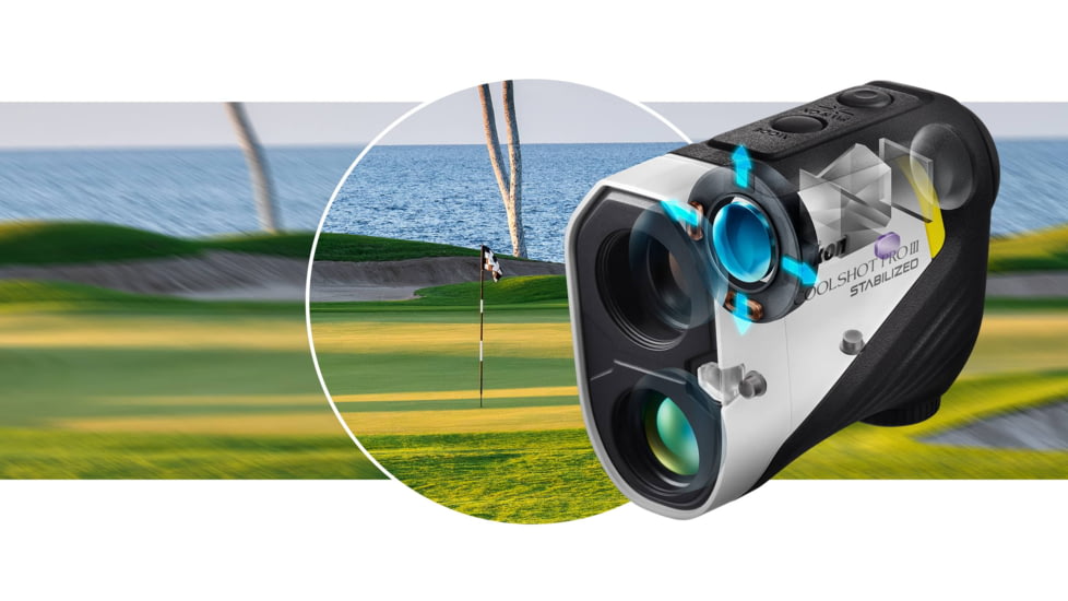 Nikon Coolshot ProIII Stabilized 6x21mm Golf Rangefinder, White, 16788