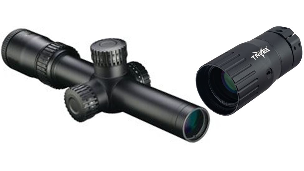 Nikon FORCE1000 1-4x24mm Illuminated Rifle Scope, Speedforce Reticle, Matte Black 16380 with Trybe Optics Enhancer