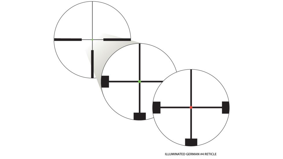 German #4 Illuminated Reticle - Nikon Monarch African Rifle Scope 8447