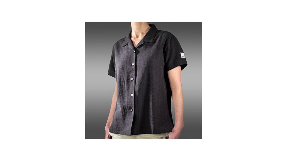 Nikon ProGear Black Ladies' Silk Camp Shirt