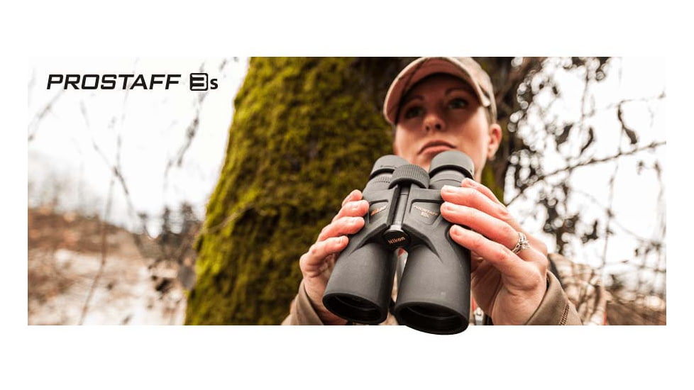 Nikon ProStaff 3S 8x42mm Roof Prism Binoculars, Matte Black, Black, 16030