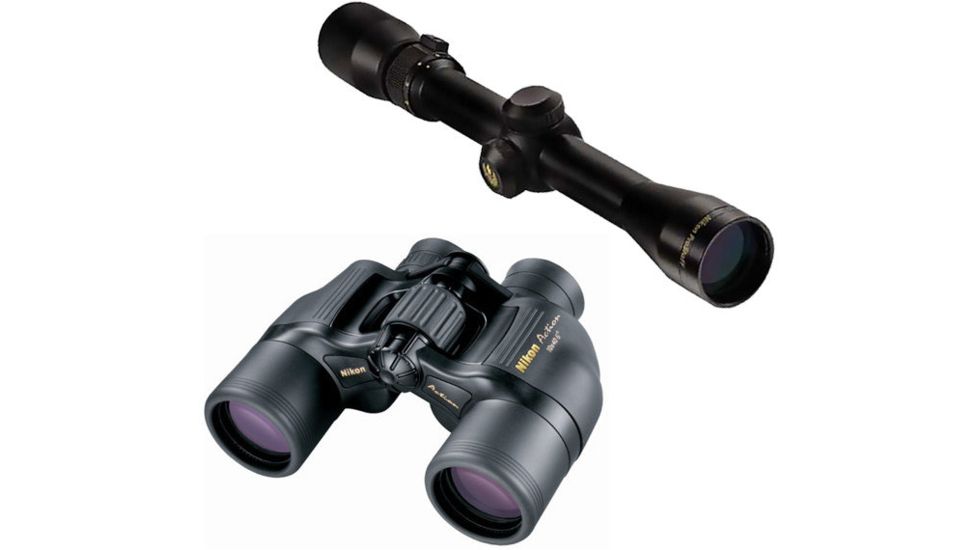 Nikon ProStaff 2-7x32 Shotgun Hunter Rifle Scope 6308 and Nikon 10x40 Action Binocular 7266 KIT