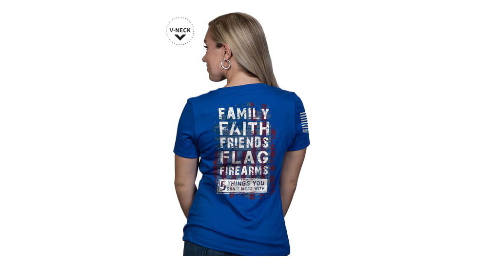 Nine Line Apparel 5 Things Women's T-shirt Ryl Blue Small