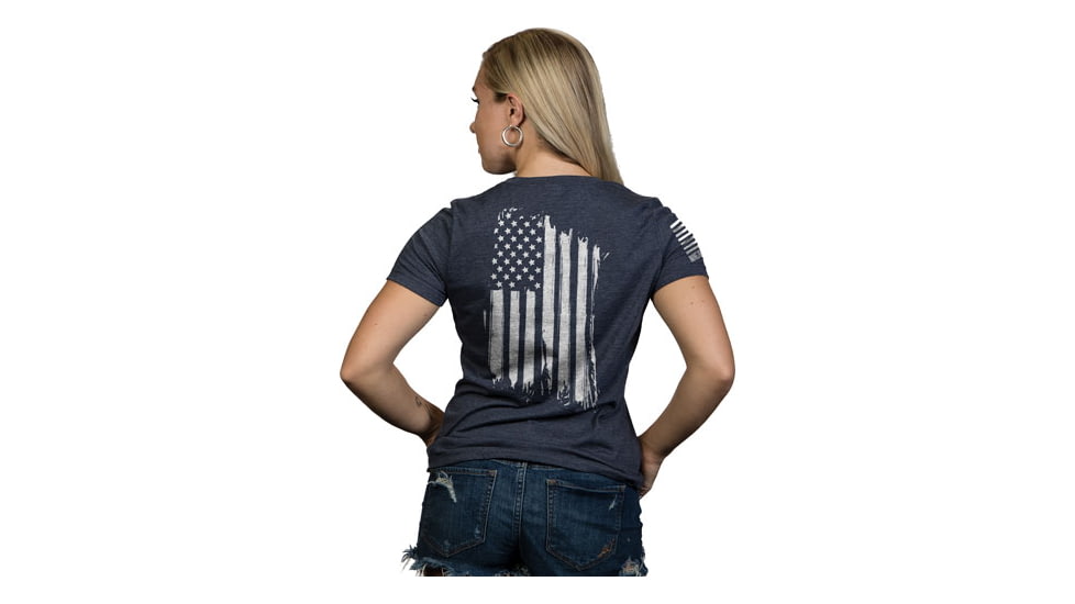 Nine Line Apparel America Women's T-shirt Navy 2x-large