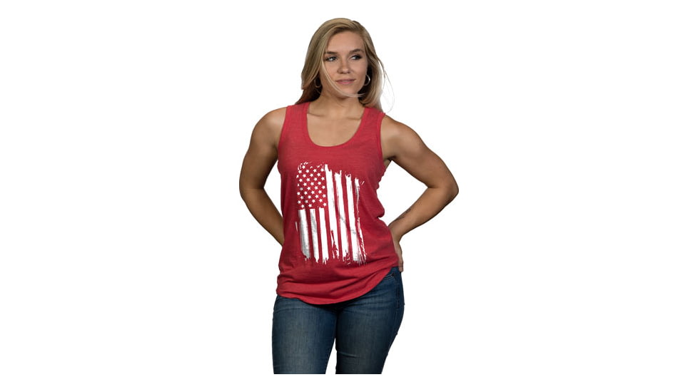 Nine Line Apparel America Women's Tank Red Medium