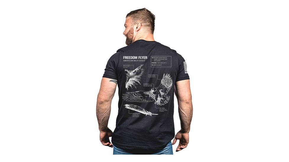 Nine Line American Eagle Schematic T-Shirt - Mens, Black, 2XL, EAGLESCHTSBLACK2XL