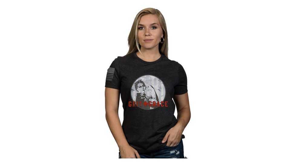 Nine Line Apparel Grit &amp; Grace Women's T-shirt Hthr Grey 2xl