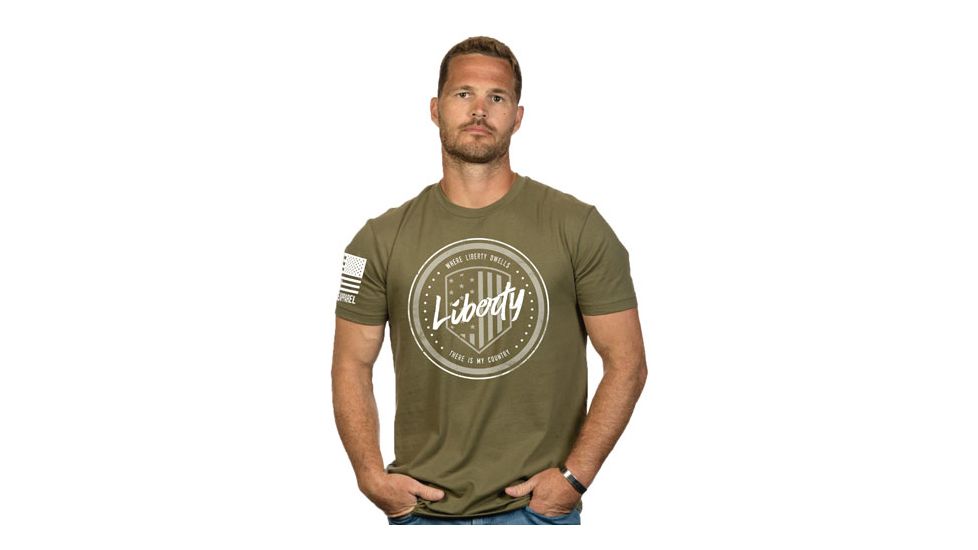 Nine Line Apparel Liberty Crcl Men's T-shirt Green Small