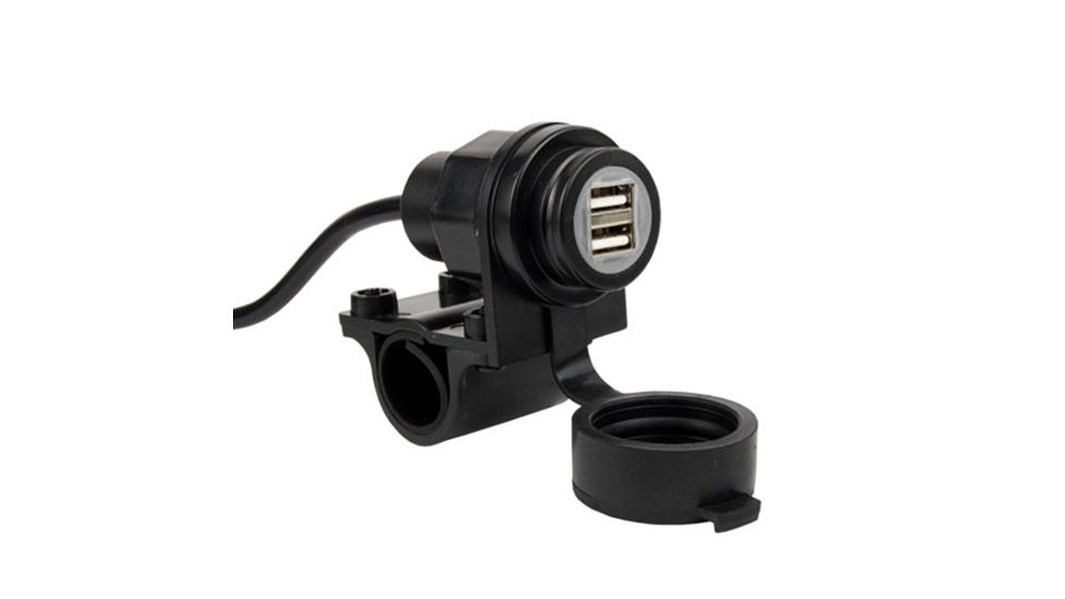 Nippon Pipeman USB Charger ATV/Motorcycle, Black ISMUSB25