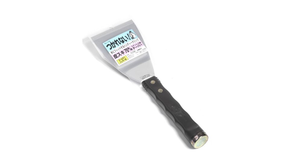 Nisaku Stainless Steel Curved Scraper Knife w/Hammer End, 3-Inch Blade, Silver, Small NJP1140