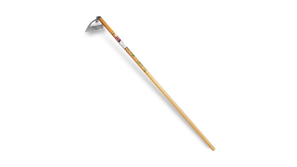 Nisaku Stainless Steel Semi-Long Half Moon Hoe, 6-Inch Blade, Silver, Small NJP1014