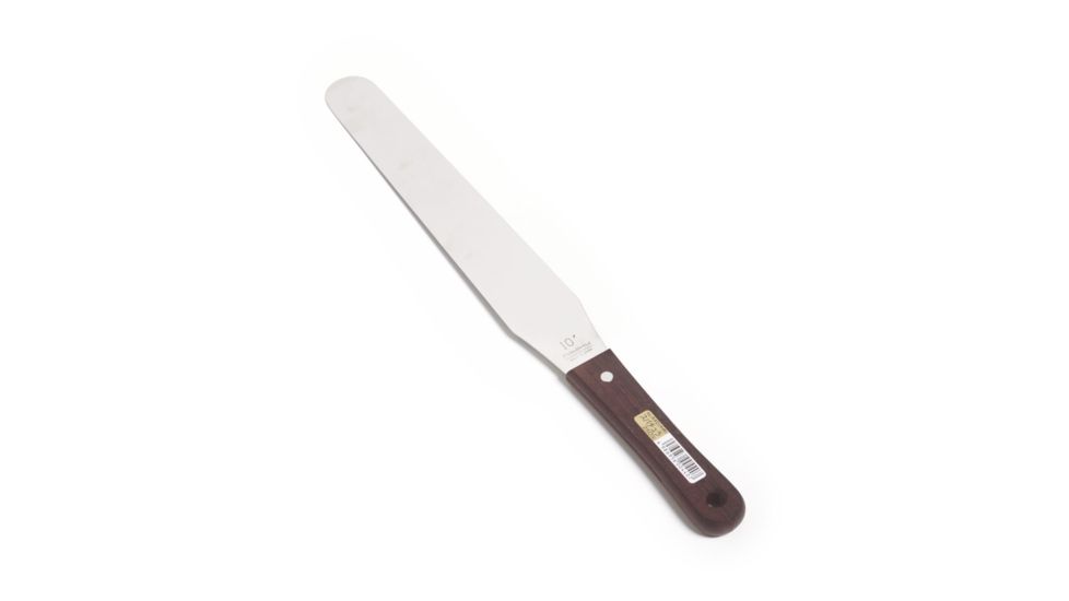 Nisaku Stainless Steel Wooden Handle Spatula, 10-Inch Blade, Silver, Small NJP440