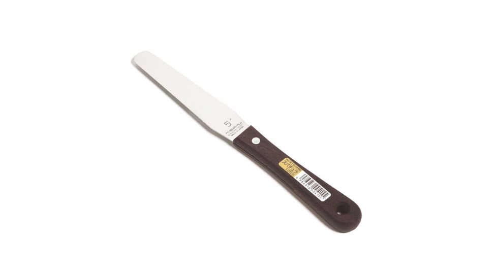 Nisaku Stainless Steel Wooden Handle Spatula, 5-Inch Blade, Silver, Small NJP415