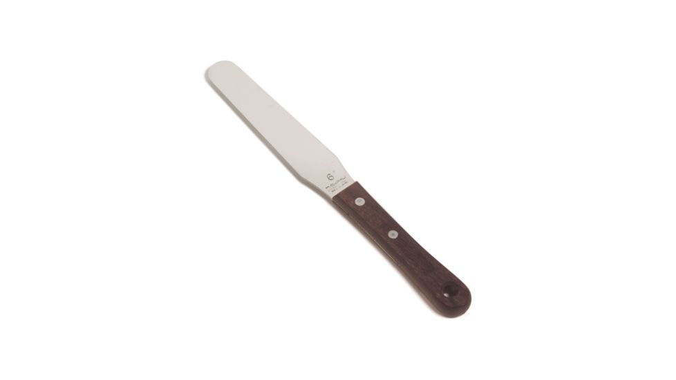 Nisaku Stainless Steel Wooden Handle Spatula, 6-Inch Blade, Silver, Small NJP420