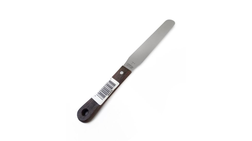 Nisaku Stainless Steel Wooden Handle Spatula, 7-Inch Blade, Silver, Small NJP425