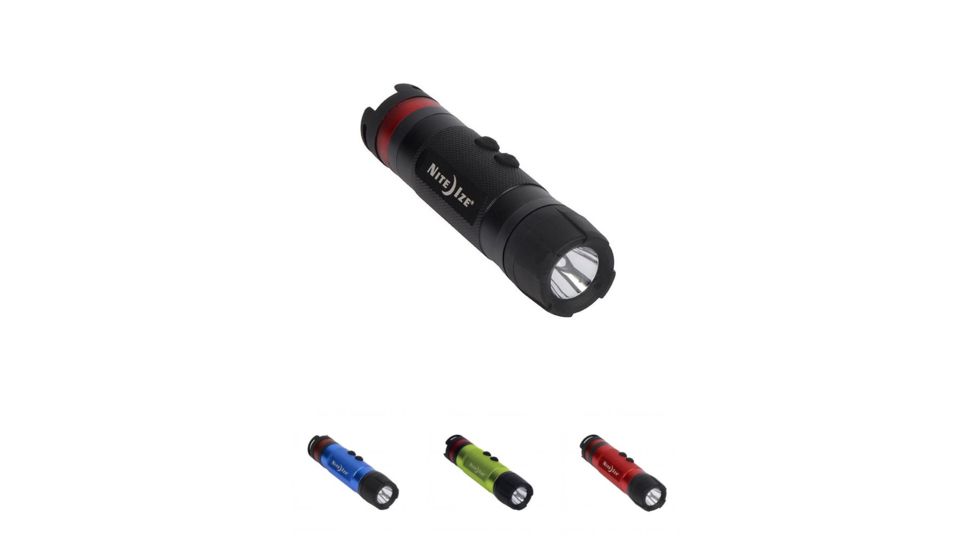 Nite Ize 3-in-1 AA Mini LED Flashlight, 80 Lumens, Black, Blue, Lime Green, Red